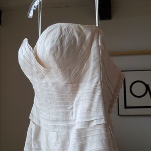 100% Raw Silk Mermaid Wedding Dress sz 4